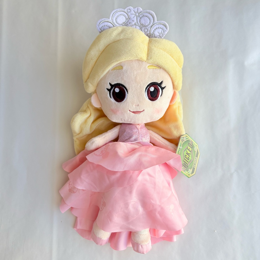 WICKED Universal Glinda 14" Plush Doll Embroidered Eyes/Face NEW With tag gift